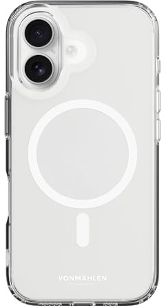 VONMÄHLEN Transparent Case – Hülle mit Anti-Gelb-Schutz, kompatibel mit Mag-Safe, Kamera- und Displayschutz, geeignet für iPhone