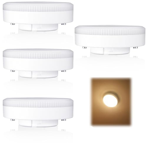 7W GX53 LED Bulb, Warm White 3000K, 600Lumens, 220-240V 14 Lamp Beads 4Pcs