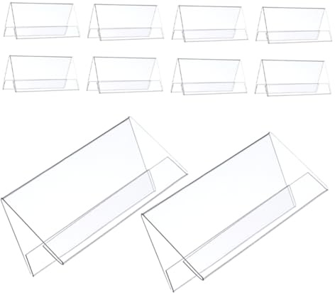 Hemobllo 10pcs Acrylic Conference Table Sign Name Plaque Holder for Office Door Double-Sided Name Cards for Classroom Seating Display