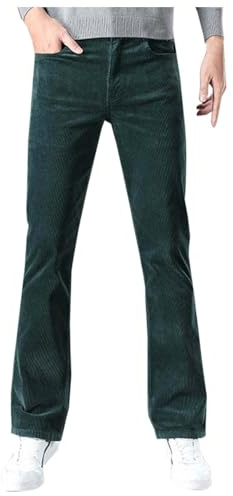 RUMAOZIA Herren Schlaghose Cord Cordhose Cord-Flared-Jeans im 70er-Jahre Style Schlag Baggy Elegant Karneval Disco Outfits Chino Hose Vintage Ausgestellte Hose Business Herrenhosen Stretch Loungehose