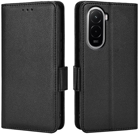 Topme Leder Tasche Hülle für Smartphone, Compatible with Poco M7 (4G)(Phone Dimension Size 169.48x80.45x8.4mm) Bitte messen Sie die Größe Ihres Handys.