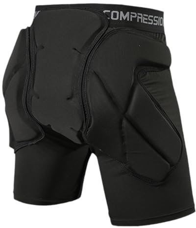 Gralara Padded Hip Shorts für Männer Und Frauen Protektorenhose mit Ergonomischer Passform Stoßdämpfende Schutzshorts Tailbone Polster Unterhose für Skaten E