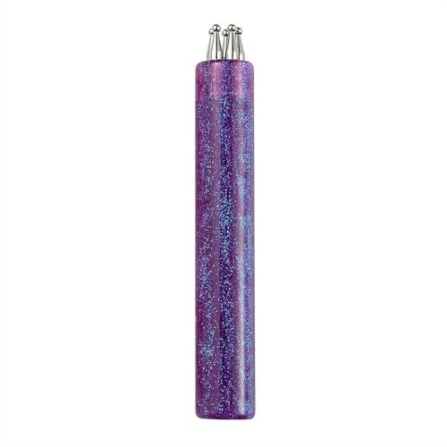 Stylo à pointiller et pétale pour nail art, outil de gaufrage des ongles avec poignée en acrylique avec pointe multi-perles, motif fleur en un seul passage pour salon professionnel et manucure à