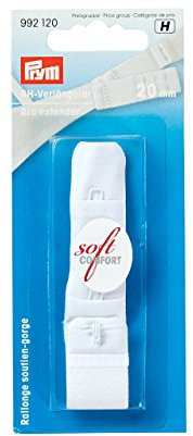 Prym Bra Extender Hooks, polyamide, White, 20 mm 3 x 1 Haken, weiß, 1 Stück