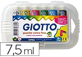 Tempera giotto 7,5 ml 6 colores surtidos