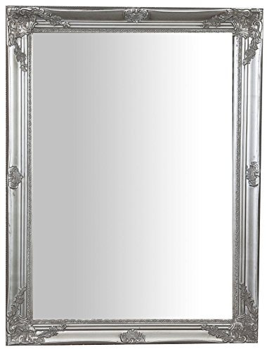 Biscottini Wandspiegel 82 x 62 x 4 cm, hergestellt in Italien, Spiegel im Shabby-Chic-Stil, Badezimmerspiegel, antikes Silber, Vintage-Wandspiegel