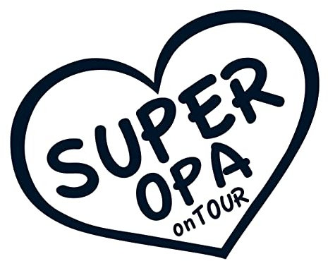 cartattoo4you® AK-00442 | SUPER Opa ON Tour | K-Serie | Autoaufkleber Aufkleber Farbe stahlblau, in 24 Farben erhältlich, glänzend 13 x 10 cm