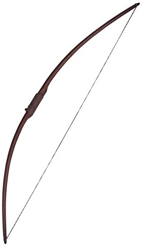 Battle-Merchant Beidhändiger Langbogen Agincourt 180 cm - 70Zoll, Dunkelbraun inklusive Sehne Elfenbogen Kriegsbogen 25 bis 40 lbs Zuggewicht