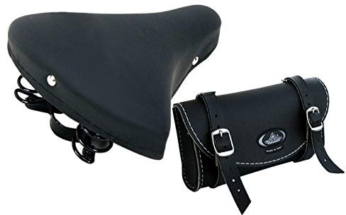 Sattel MONTEGRAPPA mit Federn + Tasche MONTEGRAPPA Fahrrad Graziella-Ära-R - Holland / vintage - Noir