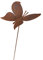 Crispe home & garden massives Edelrost-Windspiel Gartenstecker Figur Schmetterling klein, wetterfest - Höhe 104 cm