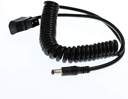 DRRI D-Tap Stecker auf DC 5,5 x 2,5 mm Klinke Spiralkabel für Blackmagic Video Assist