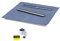 VBChome Duschelement 80x80x5/10,5cm Duschboard 4-seitiges Gefälle Extra Flach Befliesbar Duschrinne 8cm Abdeckung PLATE Ablauf BASE S4