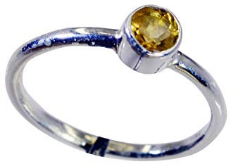 RIYO suppiler 925 massiv Sterling Silber fesselnden echten gelben Ring Geschenk 74 (23.6)