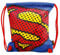 Baagl Turnbeutel - wasserdichte Schuhbeutel für Kinder, Jungen und Herren - Schule und Kindergarten Sportbeutel, Sportrucksack (Superman - Pop)
