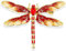 Gleamart émail Libellule Broche Insectes Animaux Libellule Broches pour Femmes Rouge