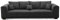 CAVADORE Big Sofa Mavericco inkl. Kissen / XXL-Couch mit tiefen Sitzflächen und modernem Design / 287 x 69 x 108 / Lederoptik dunkelgrau