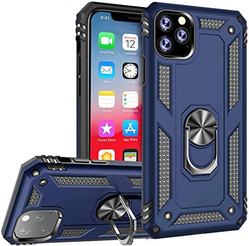 Shockproof Case For Apple iPhone 11 Pro (5.8), Premium Protective Ring Armour Phone Case with [Kickstand], Dual Layer shock Absorption Design For iPhone 11 Pro - Blue
