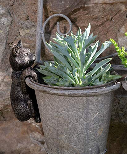 Pot Buddies - Figura de Gato Hecha a Mano para Colgar macetas, Adorno Decorativo para jardín, Figura de Maceta de Flores
