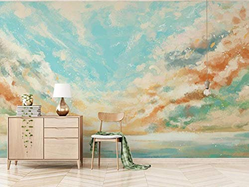 ZXCHEE Fototapete Bunter Wolkenhimmel 350x256cm Tapete Kinderzimmer Vliestapete Wohnzimmer Schlafzimmer Wandtapete Deco