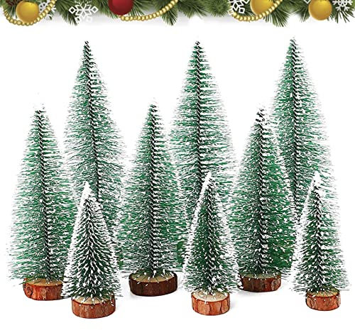 Mini-Weihnachtsbaum, künstlicher Weihnachtsbaum, Künstlicher Mini Modell Weihnachtsbaum, Kleiner Weihnachtsbaum10/16/20 cm, Weihnachtsbaum für Tischdekoration, 3 Größen, 9er Pack