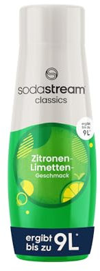SodaStream Sirup Zitrone-Limette, 1x Flasche ergibt 9 Liter Fertiggetränk, Sekundenschnell zubereitet und immer frisch, 440 ml