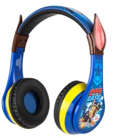 eKids Paw Patrol Kids Bluetooth Headphones, Wireless Headphones with Microphone includes Aux Cord, Volume Reduced Kids Foldable Headphones for School, Home, or Travel