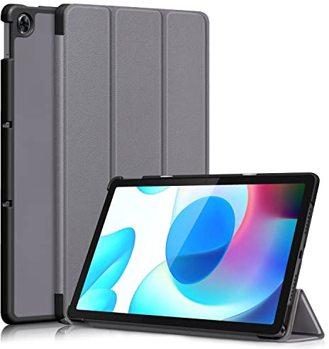 TOPCASE Custodia per Realme Pad 10.4 2021, sottile custodia protettiva con funzione leggio e funzione Auto Sleep/Wake, grigio