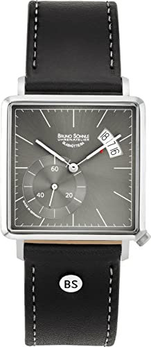 Bruno Söhnle Unisex Analog Quarz Uhr mit Kalbsleder Armband 17-13072-841