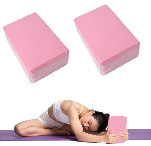 PW TOOLS 2 Blocs Yoga, Blocs Mousse EVA Qualité Supérieure pour Yoga, Pilates, Méditation, BriquYoga Antidérapants Haute Densité, Accessoires Yoga pour Femme, 9''x6 x3''