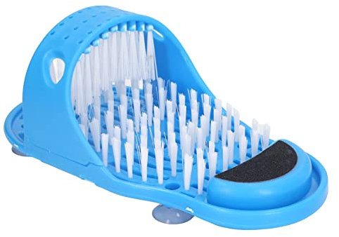 Brosse Massage pour Pieds, éPurateur de Pieds de Douche avec Ventouses, éLimine Les Peaux Mortes, AméLiore La Circulation Sanguine, Soulage La Pression, Massage, Nettoyeur de Pieds, Bleu