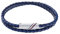 Tommy Hilfiger Jewelry Pulsera para Hombre con Cuero Trenzado Azul de Doble Vuelta - 2790470