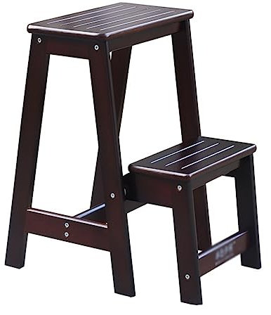 Taburete De 2 Peldaños De Madera Maciza Escaleras De Tijera, Taburete De Escalera De Madera Plegable Banco Silla Muebles De Cocina Taburete Pequeño Taburete De Escalón For El Hogar Taburete De Marco P