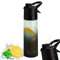 Trinkflasche Sport, Wasserflasche mit Sprühnebel 650ml Auslaufsichere Sportflasche Sprühflasche für Trinken Sport Wasserflasche Water Bottle für Outdoor, Sport, Radfahren, Klettern, Fitness (Schwarz)