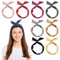9 pcs Fascia vintage con fiocco per capelli, fascia per capelli in filo, fasce per capelli da donna, fasce per capelli con filo flessibile, colorata (colore)
