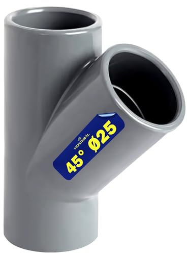 Raccord PVC U avec Angle de 45° Ø 25 mm Utilisé pour Assembler Trois Tuyaux avec de la Colle - Garantie de 10 Ans - MONTERAL