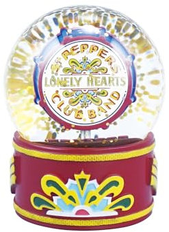 Half Moon Bay The Beatles - Globo de Nieve con diseño de Pimienta de los Beatles para Adultos, Adornos de Navidad y decoración navideña, Divertida cúpula de Nieve, Regalos de The Beatles y Regalos de