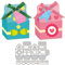 GLOBLELAND 3D Mini Geschenkbox Stanzformen Für Die Kartenherstellung, Süßigkeiten Geschenktüten Box Stanzungen, Prägeschablonen Aus Karbonstahl, Vorlage Für DIY Scrapbooking, Album, Basteldekoration