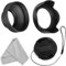 Juego de parasol de objetivo de 55 mm compatible con cámara réflex digital Nikon D3400 D3500 D5500 D5600 D7500 con lente AF-P DX 18-55 mm f/3.5-5.6G VR, capucha de goma plegable + capucha reversible