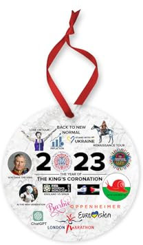 2023 Christmas Ornament - 2023 Christmas Decoration - 2023 Keepsake Bauble - Xmas Tree - Coronation - 2023 Events and Happenings (MDF)