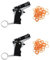 Tabanzhe 2 Set of Rubber Band Gun Keychain - Portable and Foldable Safety Battery Free Soft Elastic Rubber Launcher Toy Keychain for Teens Adults Interactive Game(Black)