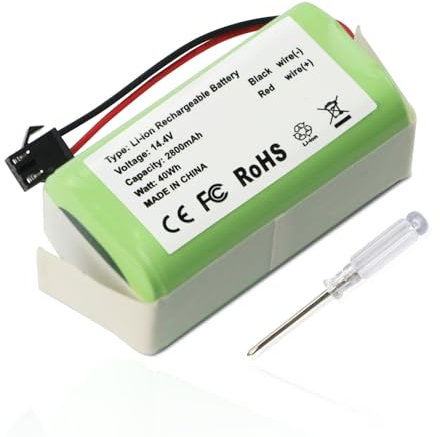 ANTIEE 2800mAh Robot Ersatz Akku für Eufy 11 11S 12 15C 15T 15C MAX 30 30C 35C G10 Hybrid Deebot N79 N79S N79W N95 DN622 Tesvor X500 Amarey A800 Goovi F007C Coredy R300 R500 Vacuum Cleaner 14.4V
