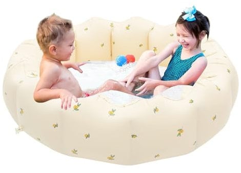 Piscina Hinchable para Niños,Piscina Hinchable Redonda 90x25cm,Piscina Hinchable Niños,Piscina Hinchable de Bebés,Piscina para Bebes,Hinchables Juegos Acuáticos Interior y Exterior.