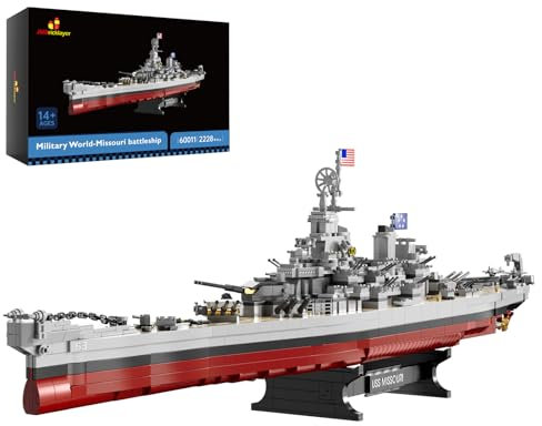 JMBricklayer 60011 Kit de cuirassé militaire Missouri - Jouet à collectionner pour adultes - Cadeaux de Noël et d'anniversaire pour garçons et adolescents à partir de 14 ans