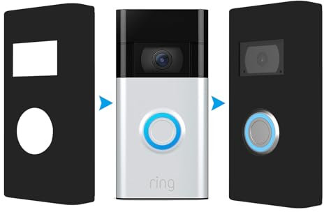 Silikon Skin Satz Kompatibel mit Ring Video Doorbell 2nd Gen/Ring Doorbell Battery Plus-Schutzhülle aus Silikon Schützen Ring Doorbell vor direkter Beeinträchtigung durch Sonnenschein, UV & Wetter