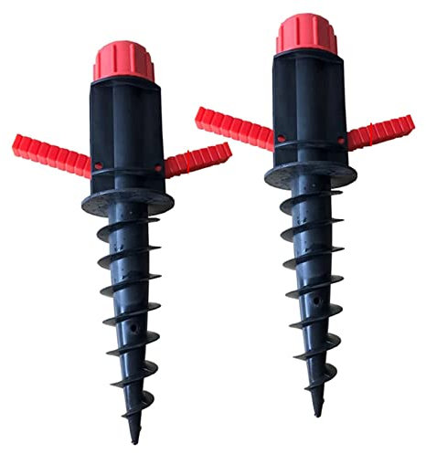 Piuusngy 2X Ombrellone da Spiaggia Ancoraggio di Sabbia Esterno Trivella per Erba Supporto Un Spirale Supporto