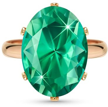 Linawe Türkis Rosegold Ringe Frauen, Schmuck Ring Verstellbar, Moissanite Diamant Grosse Groessen Fingerring Damen, Statement Damenringe Jewelry Modeschmuck