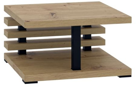PROROOM FURNITURE - Kyoo - Kaffeetisch 60x60 Höhe 31 cm - Sofatisch Quadratisch - Coffee Table - Wohnzimmertisch Modern - Kleiner Couchtisch mit Stauraum - Artisan