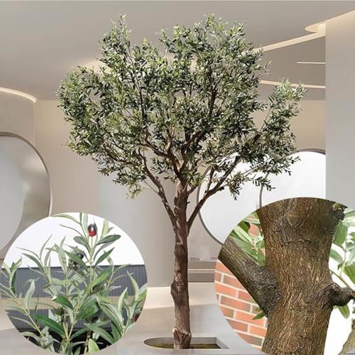 Generisch Künstlicher Olivenbaum, 80/120/150/180 cm hoch, große Kunstpflanze, geeignet für Zuhause, Büro, Wohnzimmer, Bauernhaus-Dekoration,180cm
