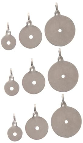 POPETPOP 9pcs Stainless Steel Bullseye Teel Target Steel Plate Training Targets Competition Target Hanging Target Pellet Target Backyard Accessories Target Practice Gong Target Silver