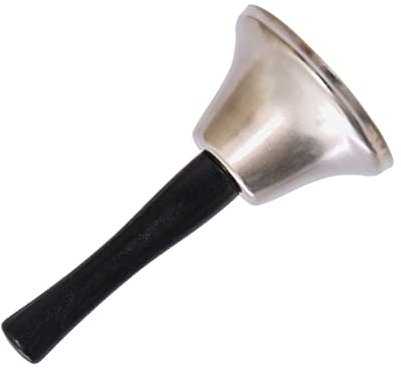 Garneck Metall-handglocke Als Weihnachts-handglocke Poliertes Eisen Mit Holzgriff Leicht Und Robust Für Schulen Hotels Und Feiern